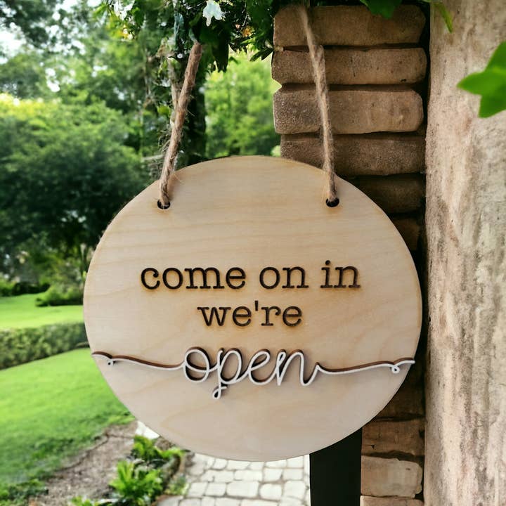 Ellie Joe Design Co – Engroshandel Skilt – Åbent og lukket Vendbart skilt