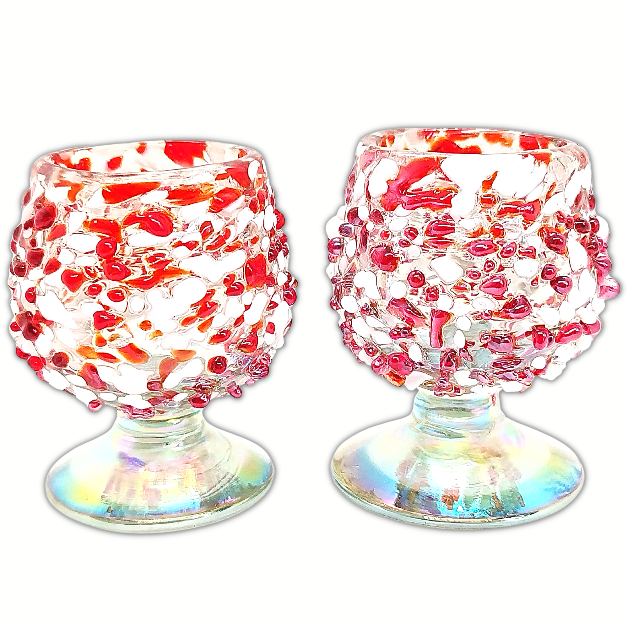 MEXTEQUIL - Wholesale Shot Glass - Hand Blown Shot Glasses Mini Copitas Set of 4- 2Oz -Christmas9