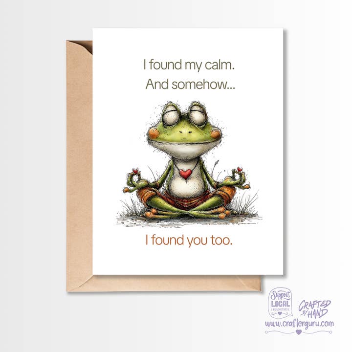 I Found My Calm — I Found You Too – Sweet Valentine’s Day Card VGC-009 for wholesale by Crafter Guru Shop