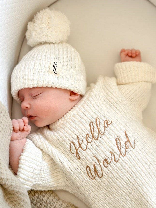 Brave Little Lamb the Label - Wholesale Newborn/Knit Hat - Baby - Knit Pom Beanie2