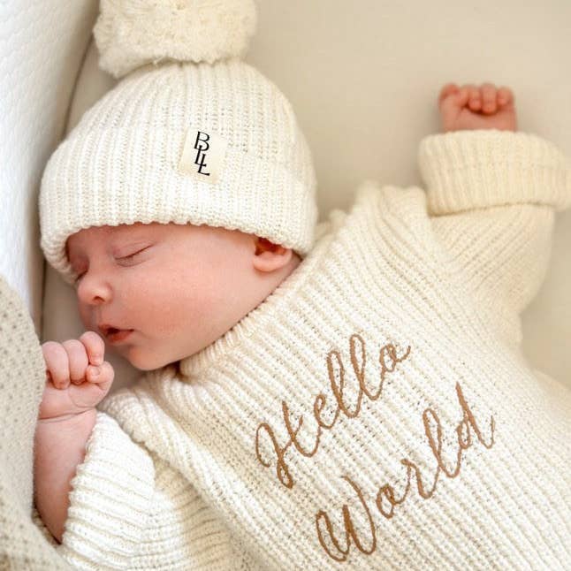 Brave Little Lamb the Label - Wholesale Newborn/Knit Hat - Baby - Knit Pom Beanie2