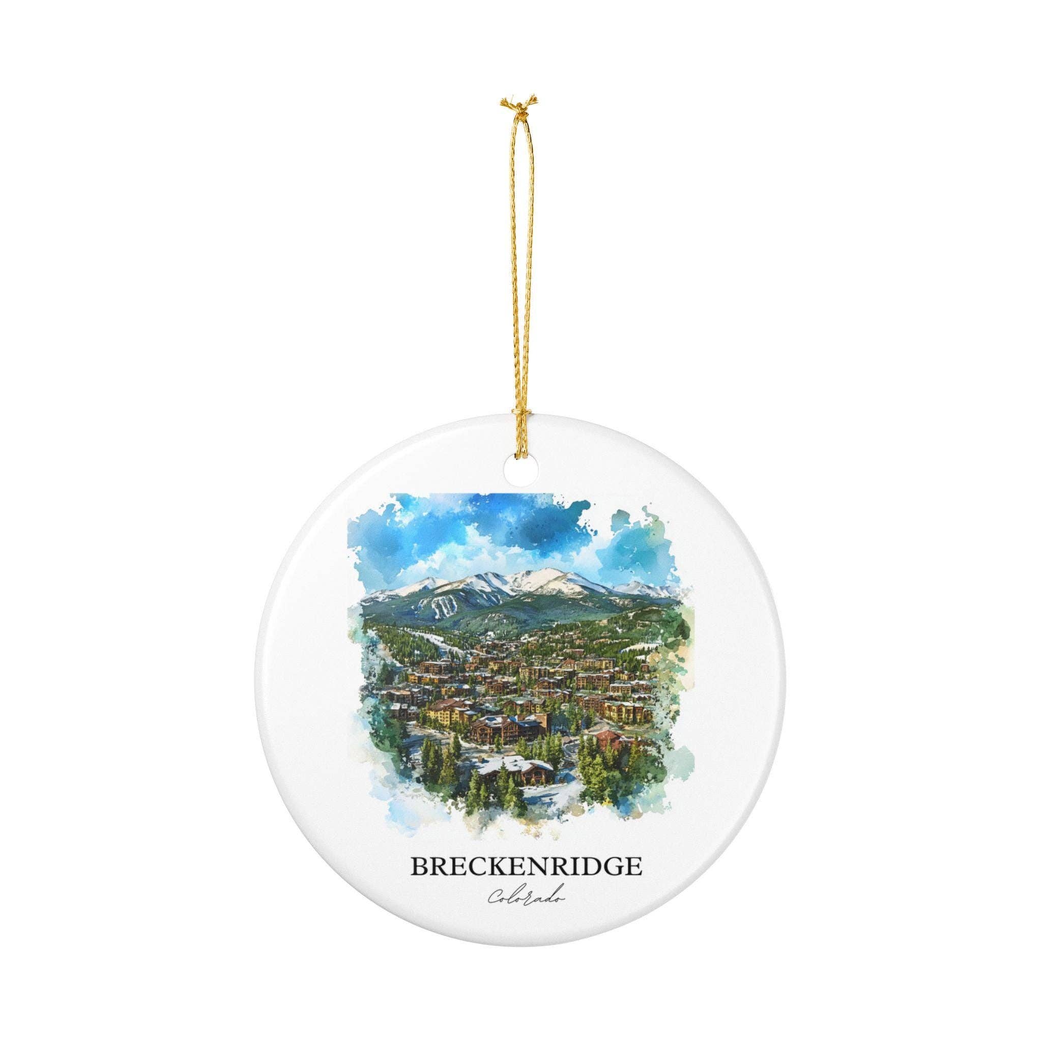 Premium Travel Art - Wholesale Ornament - Breckenridge Ornament: Unique Breckenridge CO Souvenir, Breckenridge Xmas Decor, and Authentic Breckenridge Ski Gift2
