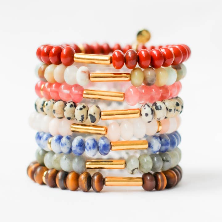 Seda Gemstone Beaded Bracelet Collection for wholesale by You Can Call Me YOKO LLC