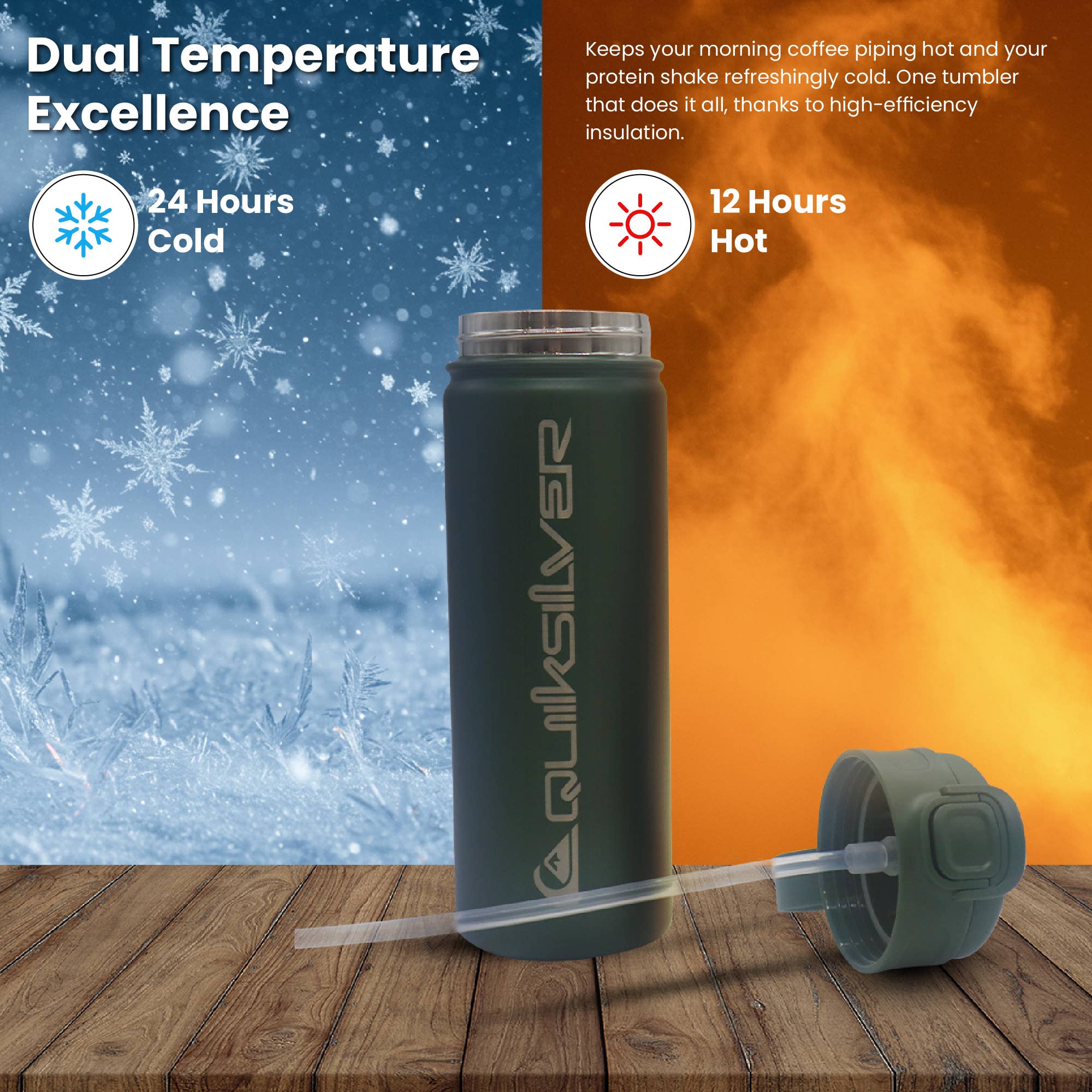 Quiksilver Hydration - Wholesale Insulated Mug/Tumbler - The Laguna - Stainless Steel Tumbler 11