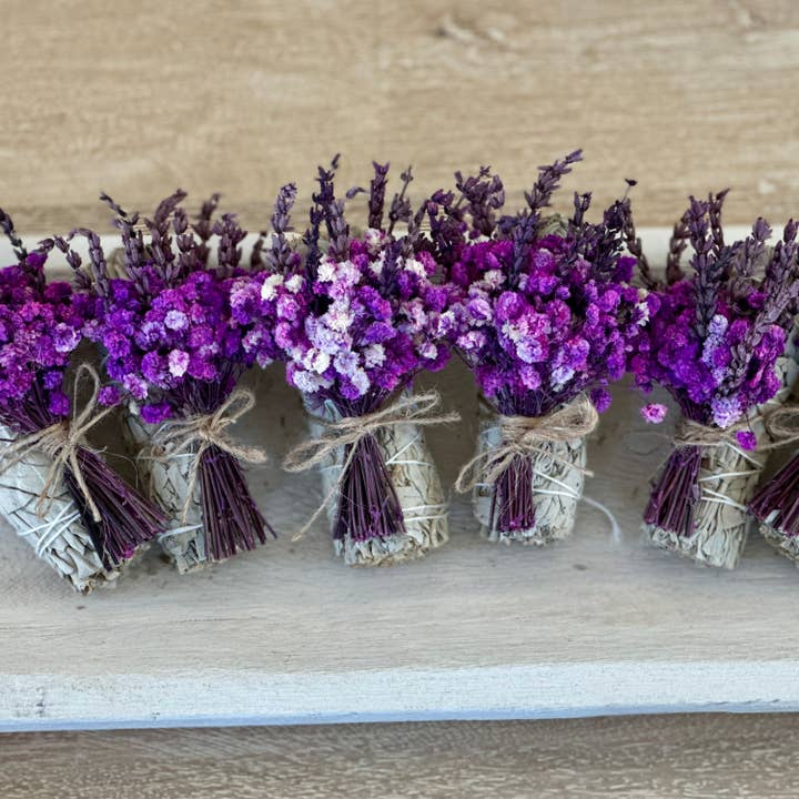 Picki Nicki - Wholesale Sage Bundle - White Sage with Dried Lavender & Purple Flowers4
