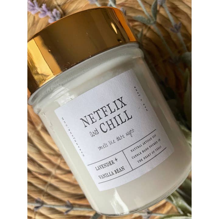 dax + jade - Venta al por mayor Velas en tarros - Netflix + Chill- Vela de soja que huele a una cita nocturna
