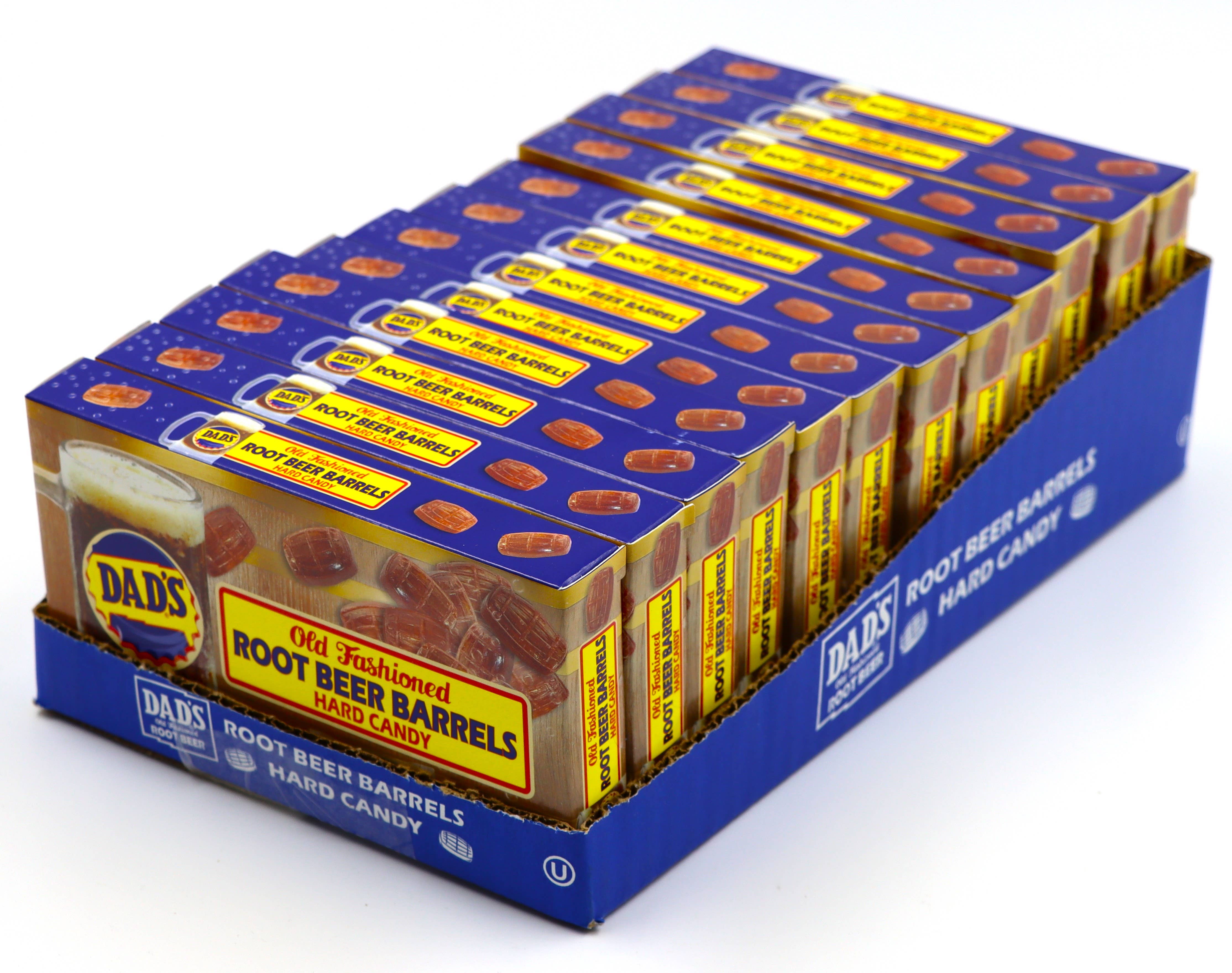 Grandpa Joe's Candy Shop – wholesale Boiled sweets – Dad's Root Beer Barrels Theater Box, 4oz, 12ct2