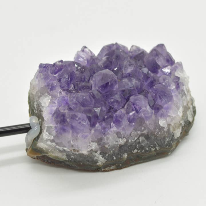 Raw Uruguay Amethyst Crystal Cluster with Stand - #2 for wholesale by Calder Crystals