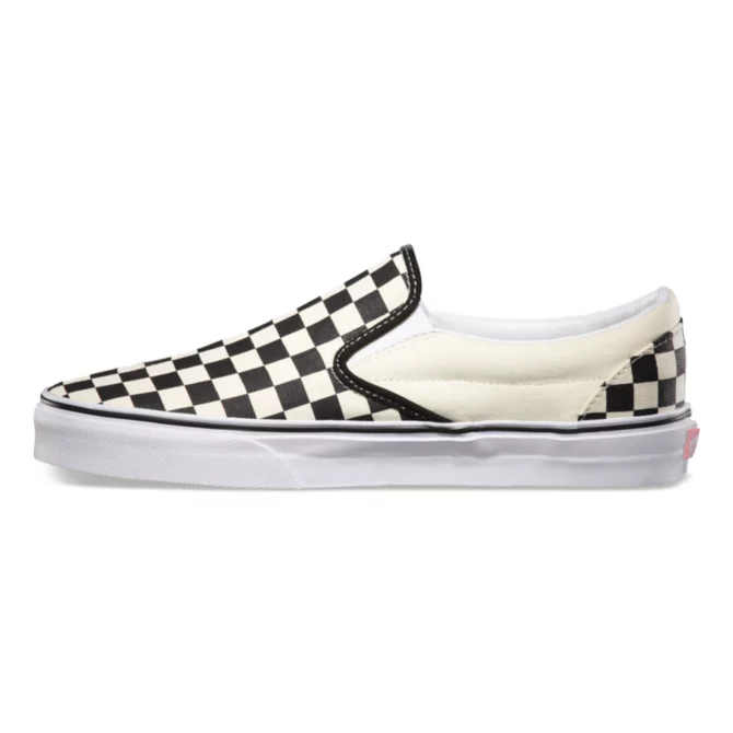 Rat City Sk8 Shop - Vente Baskets à enfiler – homme - Baskets Vans Classic Slip-On à damier noir et blanc1