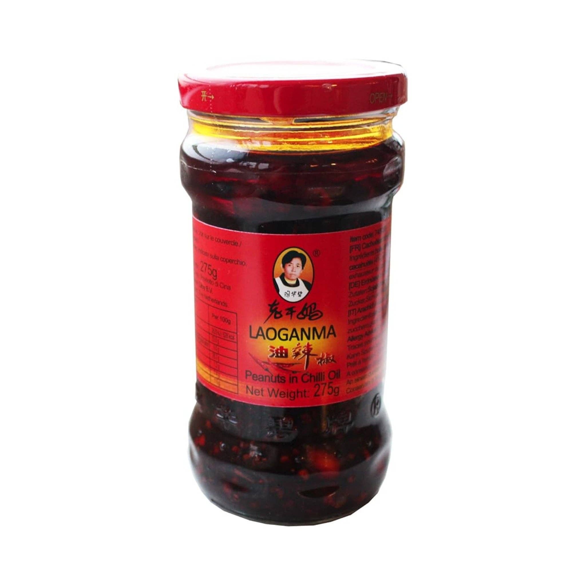 utoppa GmbH - Venta al por mayor Frutos secos - Lao Gan Ma cacahuetes en aceite de chile 275 g0