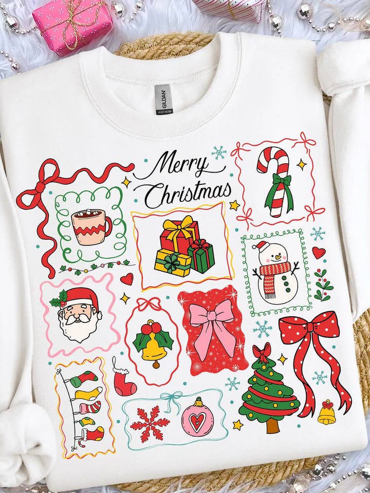 Trendy Chic Apparel LLC - Venta al por mayor Sudadera estampada - Mujer - Sudaderas de Navidad estilo preppy1