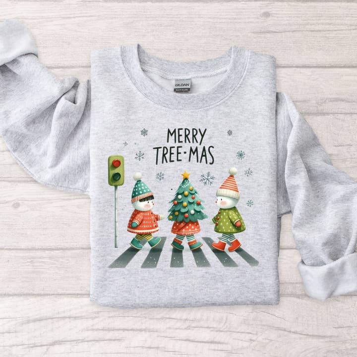 Merry Tree-mas Christmas Sweatshirt for wholesale by Londas Tees and Tumblers