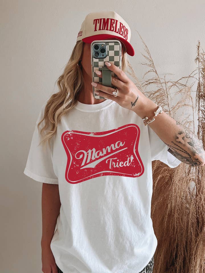 MAMA TRIED GRAPHIC TEE for wholesale by Spirit+Tribe