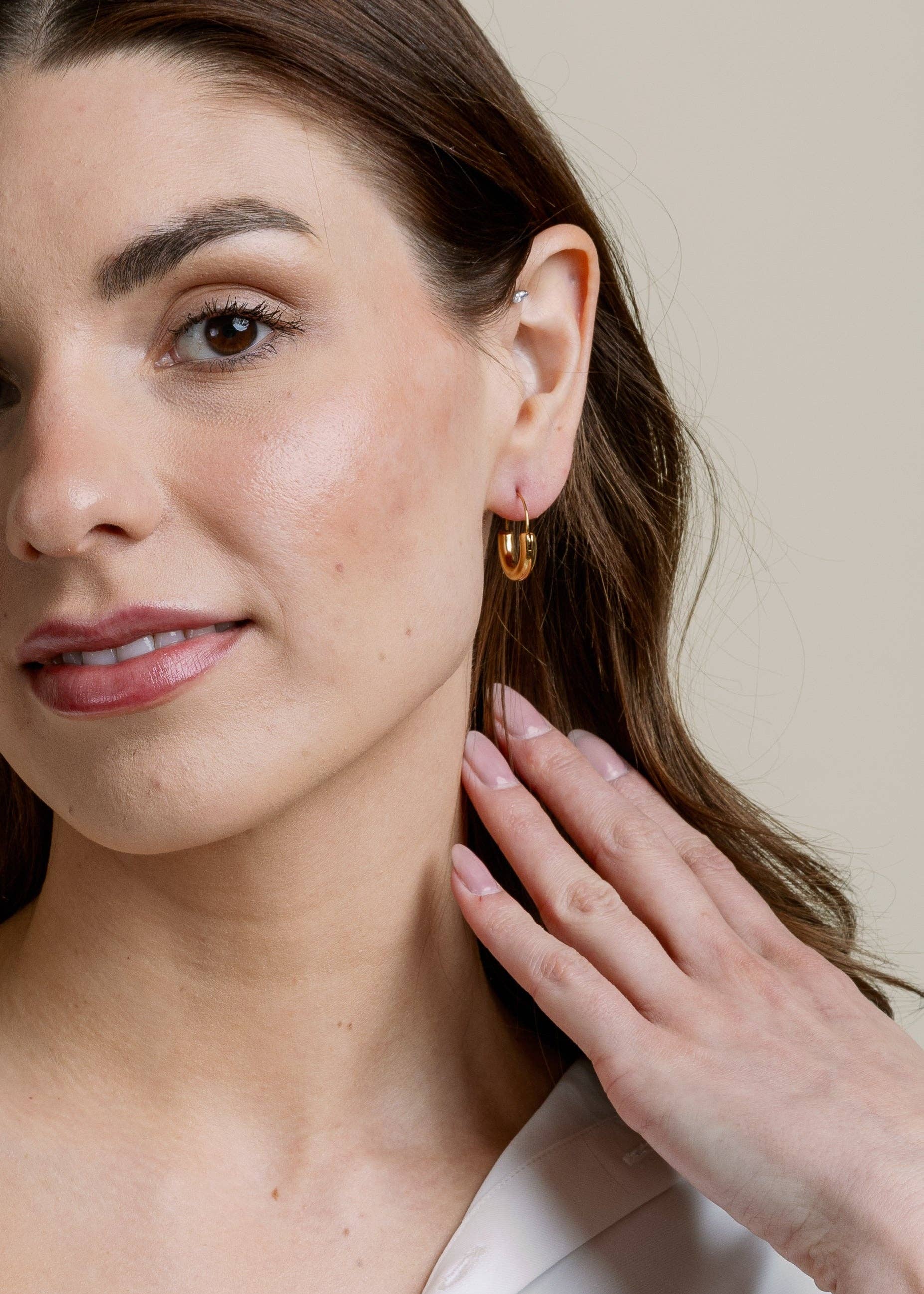 Gold Scarlett Hoop for wholesale on Faire5