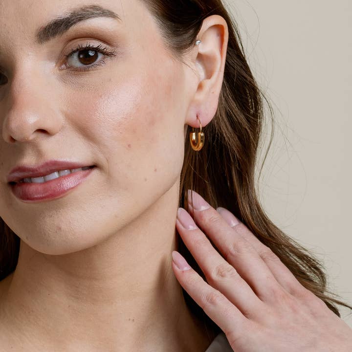 Gold Scarlett Hoop for wholesale on Faire5