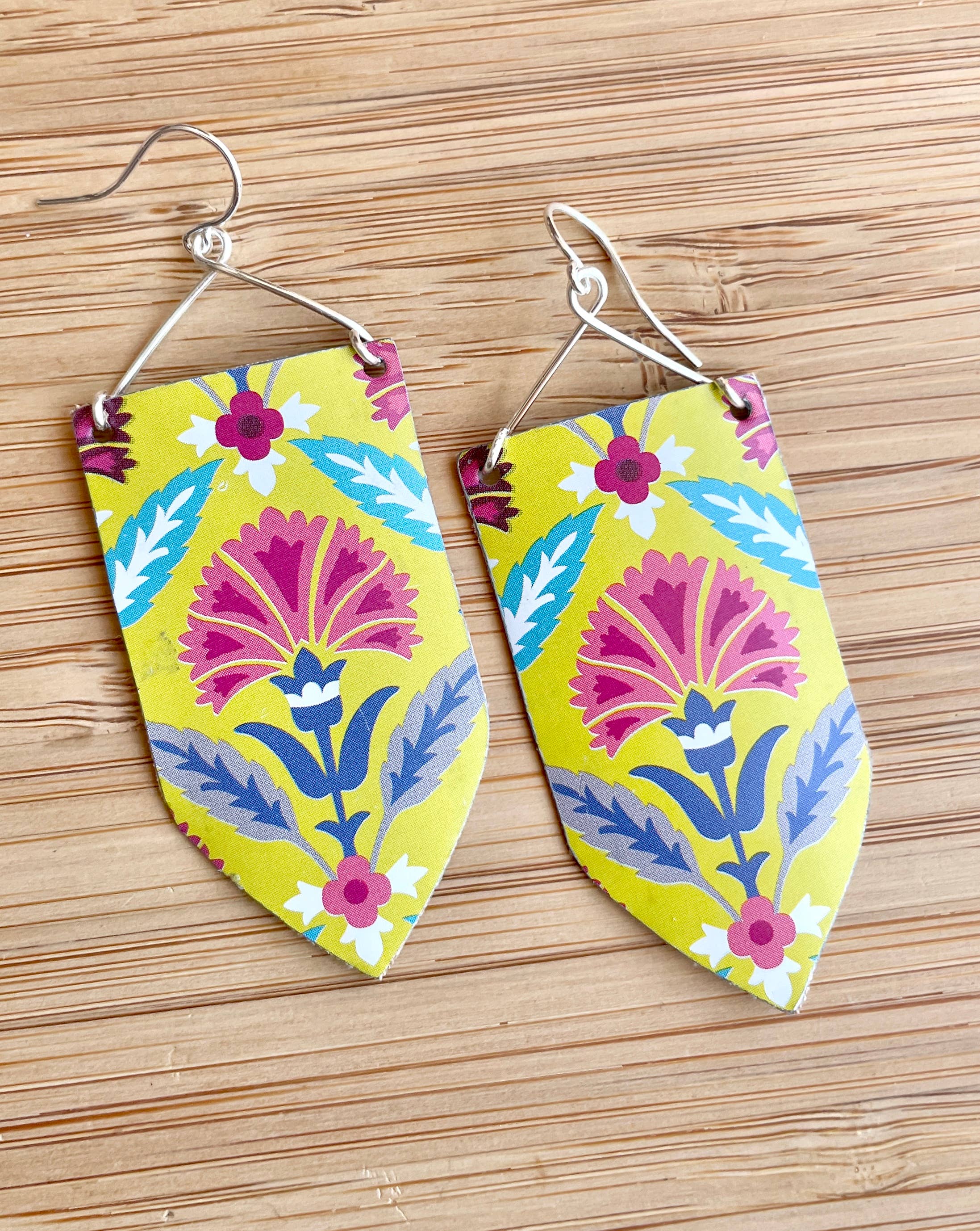 TTE Designs - Wholesale Dangle Earrings - Best Sellers - Set of 12 Recycled Vintage Tin Earrings 10