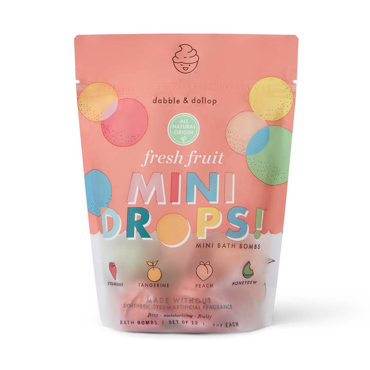 Mini Drops® Bath Bombs - Fresh Fruit for wholesale by Dabble & Dollop®