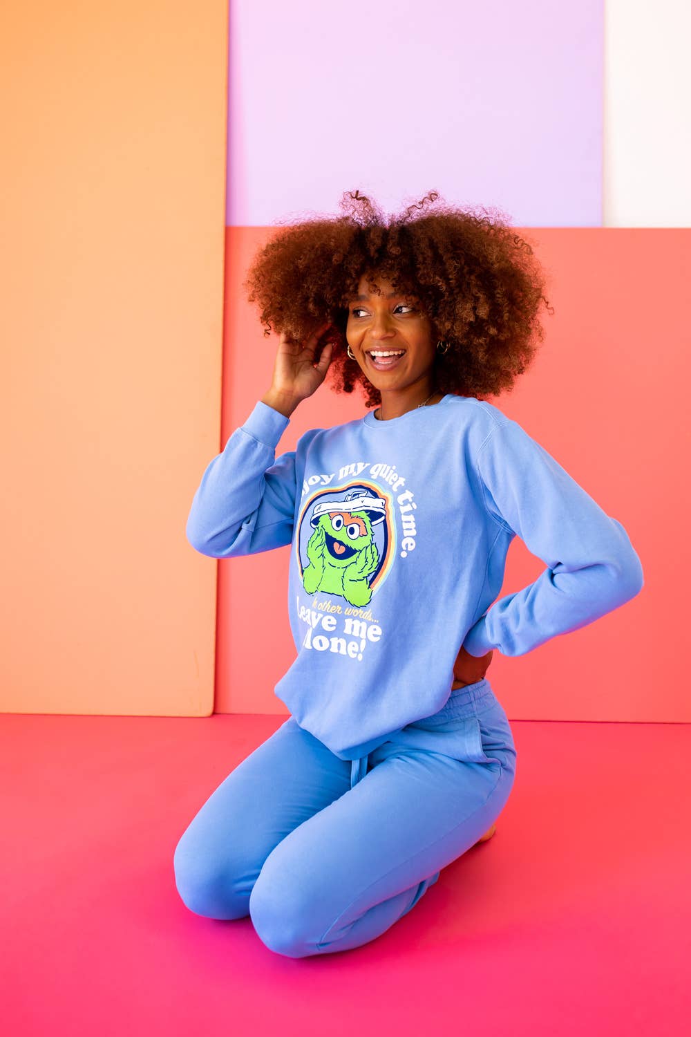 Blue Anti-Social Oscar The Grouch Sweatshirt for wholesale on Faire4