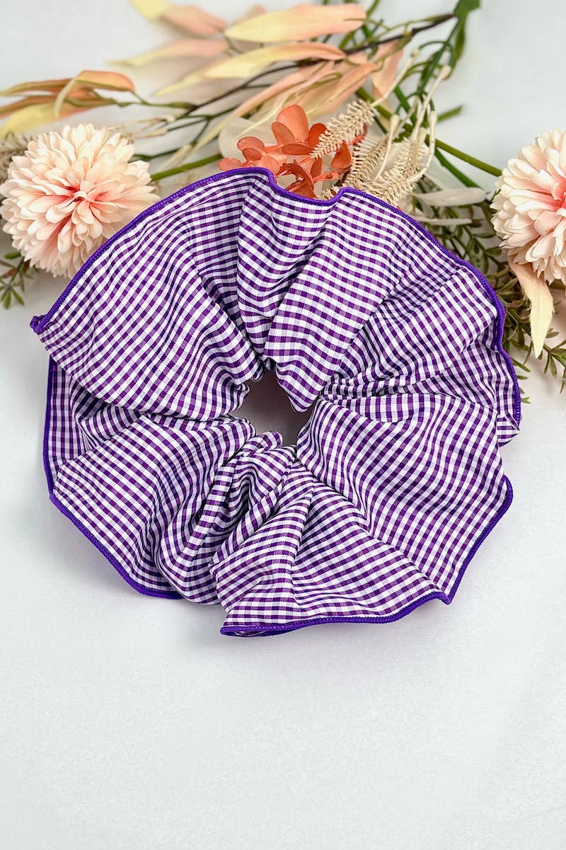 BYREN | ÉLINE L'ATELIER - Wholesale Scrunchie - Women's - Gingham check scrunchie 20cm FQ570