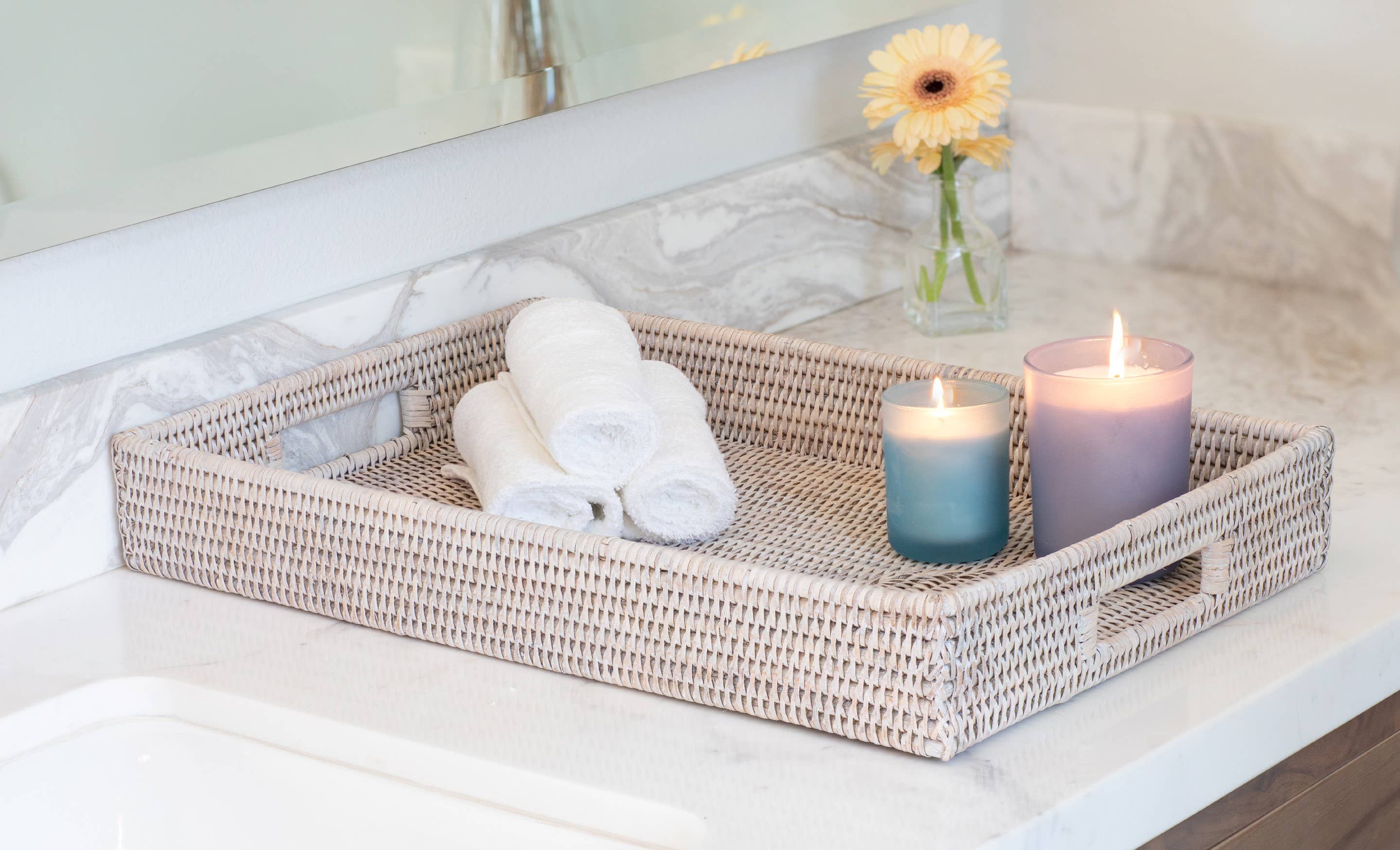 Artifacts Trading Company – Engroshandel Pyntebakke – Rattan rektangulær bakke8