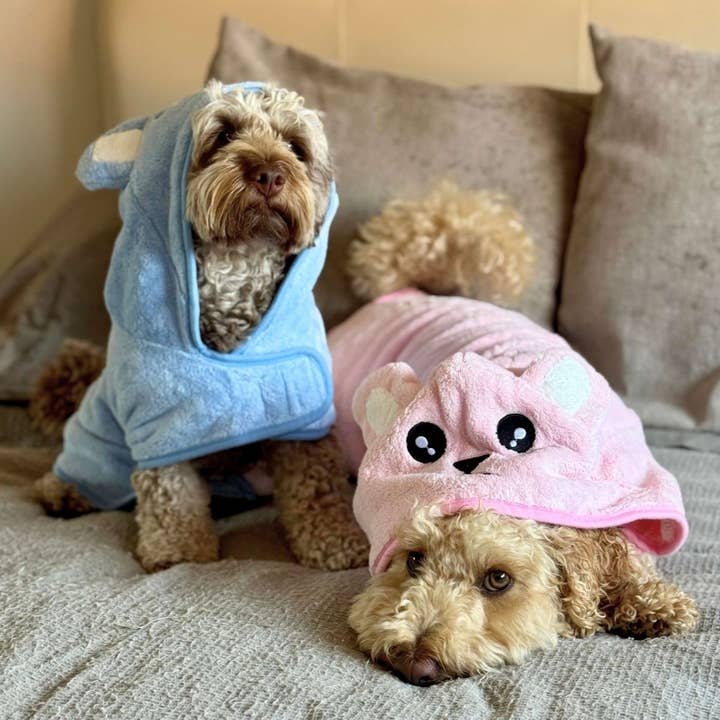 PupClub Couture - Wholesale Pet towel –Dog - Drying Robe - Blue6