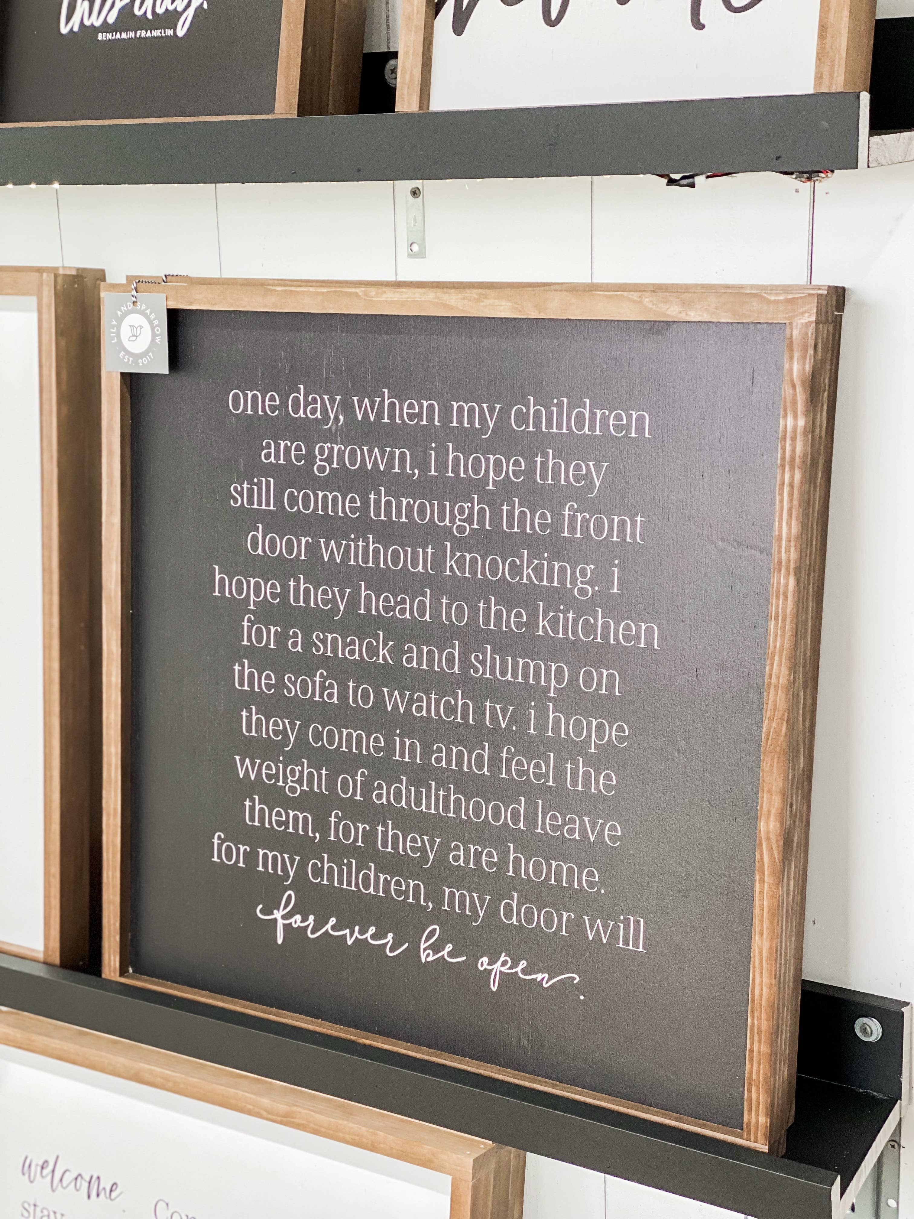 Lily and Sparrow - Wholesale Sign - One Day When My Children | Mother's Day Gift5