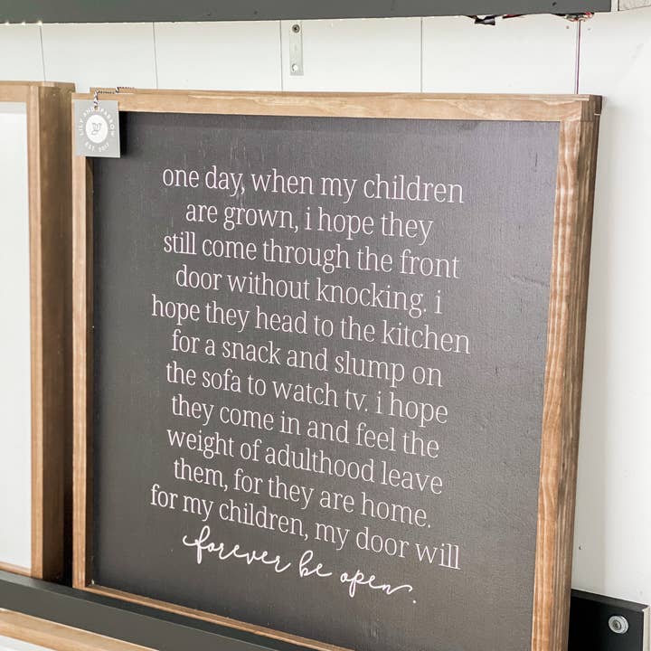 Lily and Sparrow - Wholesale Sign - One Day When My Children | Mother's Day Gift5