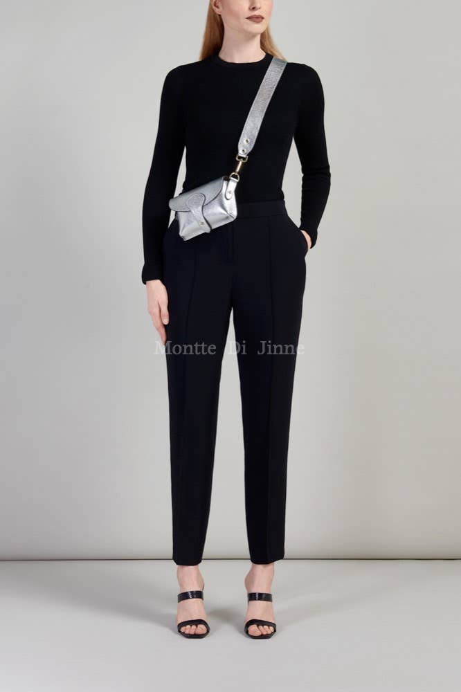 MONTTE DI JINNE - Vente Sac à bandoulière – femme - Petit sac bandoulière en cuir italien avec large sangle épaisse20