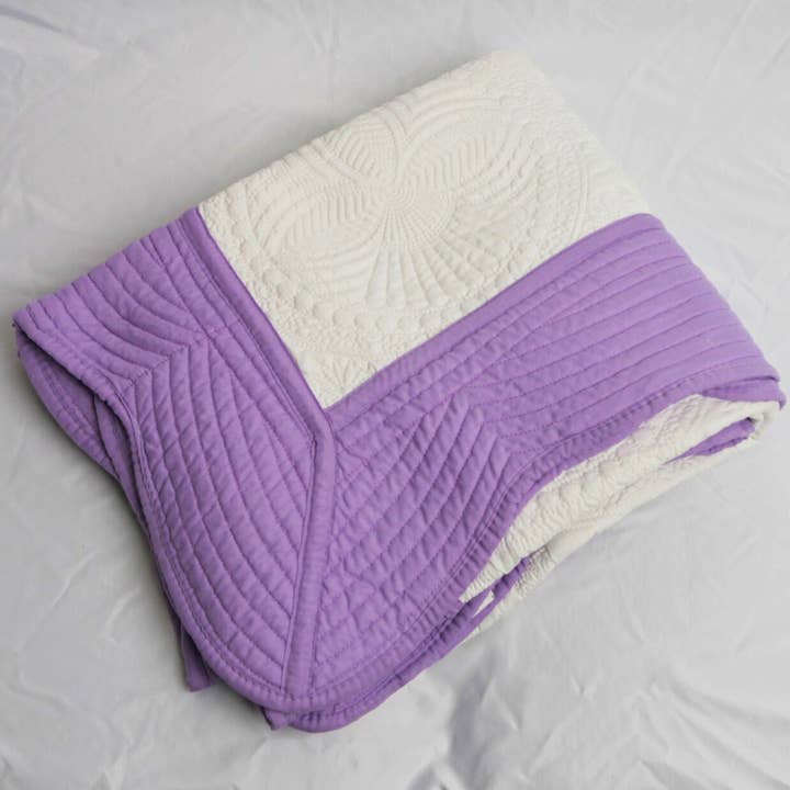 Colcha con ribete morado para venta al por mayor de Prairie Impressions