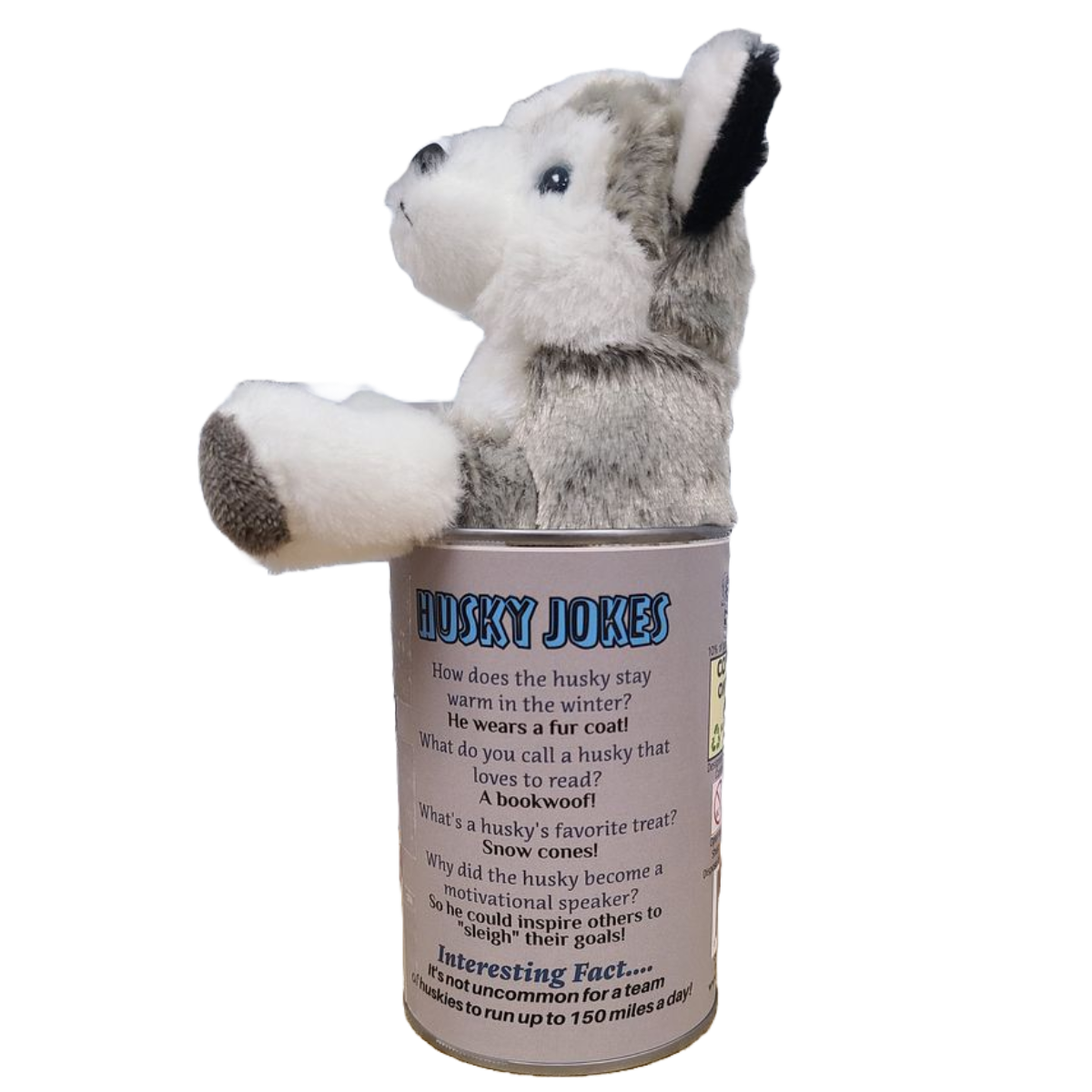 Canned Gifts - Wholesale Stuffed/Plush Toy - Kids & Baby - Canned Husky | Stuffed Animal Dog Plush w/Jokes Unique Gift1