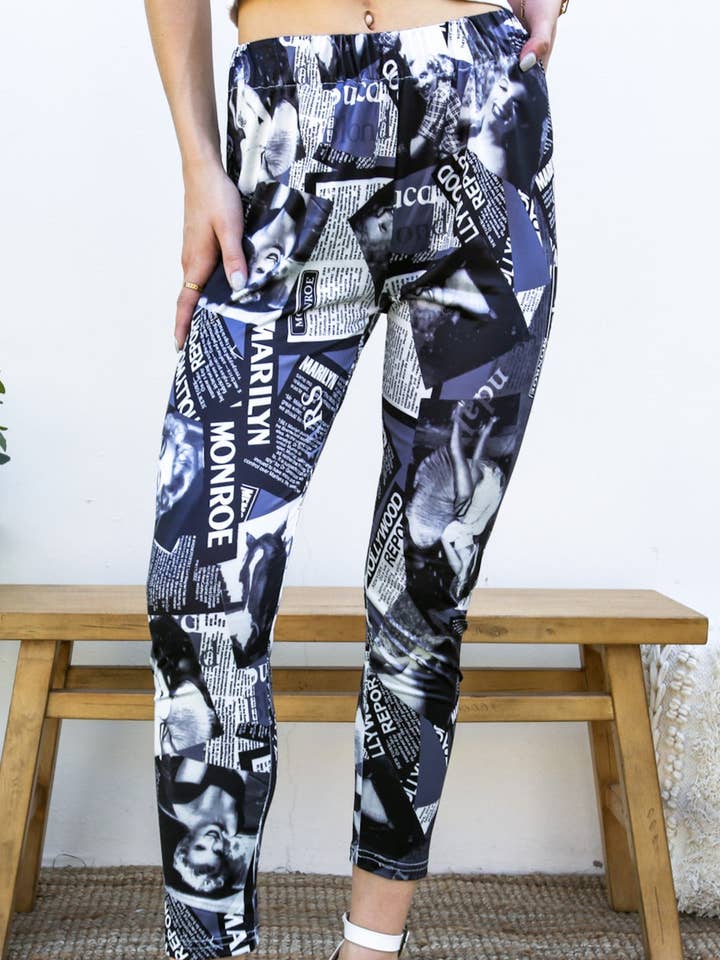 Legging inspiré de Marilyn Monroe pour la vente par Anna Kaci Wholesale