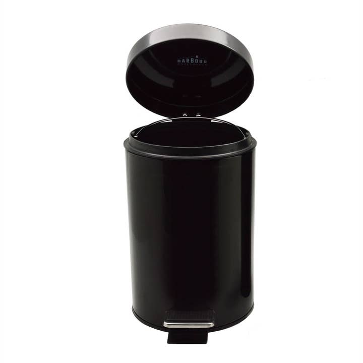 Rinkit Ltd - Wholesale Trashcan/Trash Bin - Harbour Housewares Pedal Bin With Inner Bucket Black 3L3