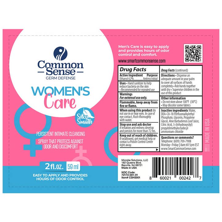 Common Sense - Wholesale Feminine/Menstrual Support Drops - Women's Care Feminine Hygiene Deodorant Spray