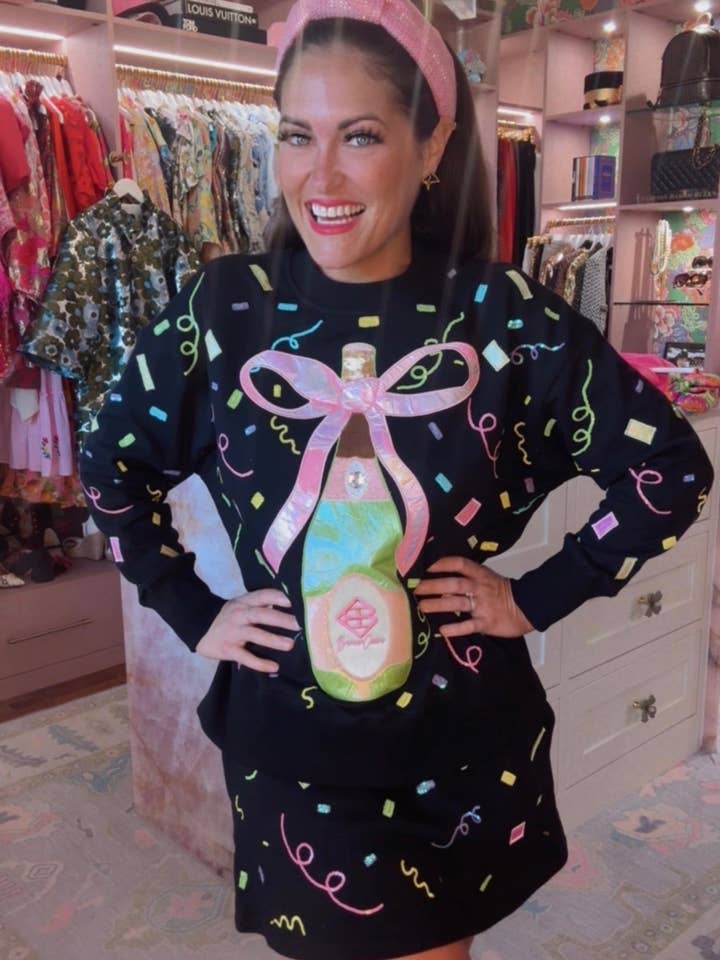 Brianna Cannon - Wholesale Graphic Sweatshirt - Women's - BC Champagne Celebration Sweatshirt