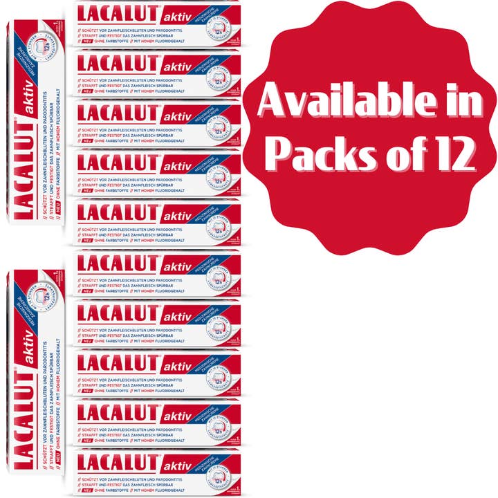 LACALUT - WHOLESALE - Wholesale Toothpaste - LACALUT Aktiv 75ml - RRP $13.957