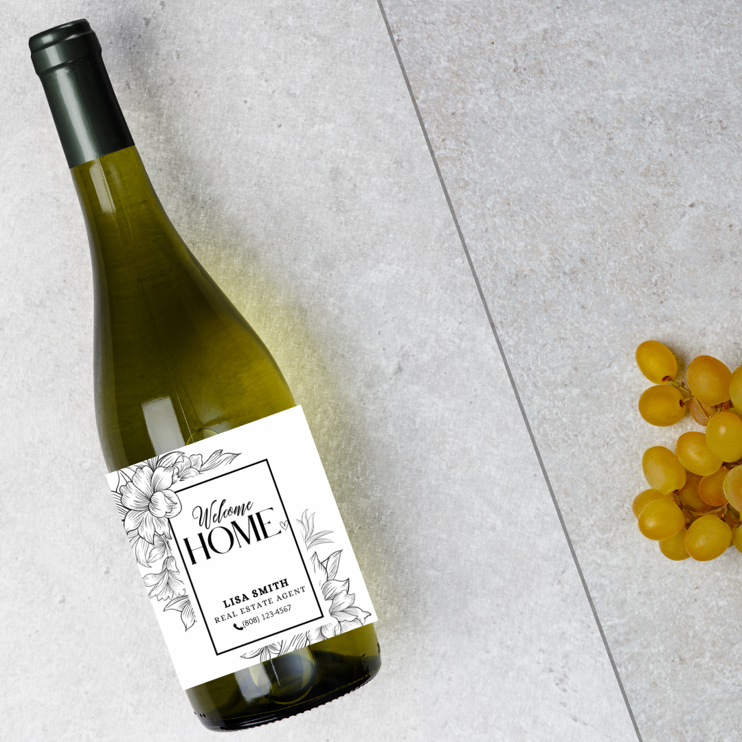 Unknown Designs - Wholesale Gift Tag Label - Welcome Home Wine Labels – 20 Pack - Perfect Closing gift1