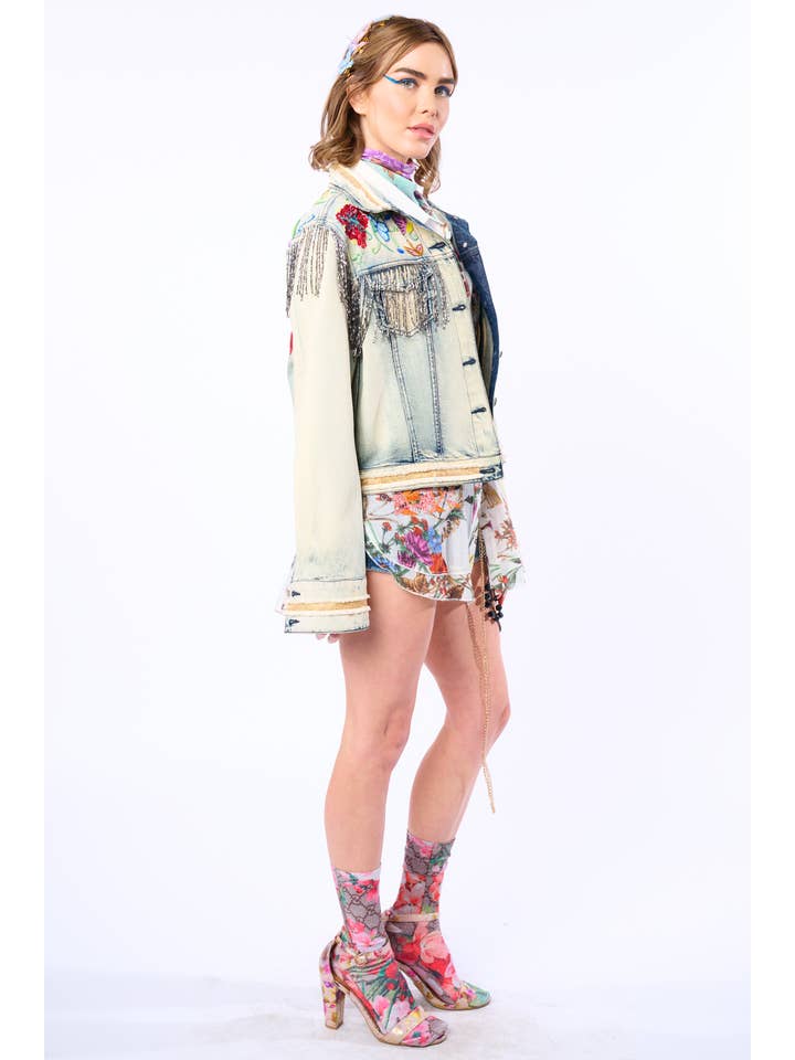 Country Queen Embellished Denim Jacket for wholesale on Faire14