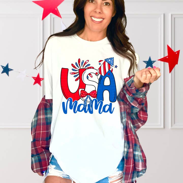 USA Mama Transferencia DTF para venta al por mayor de K and M Designs
