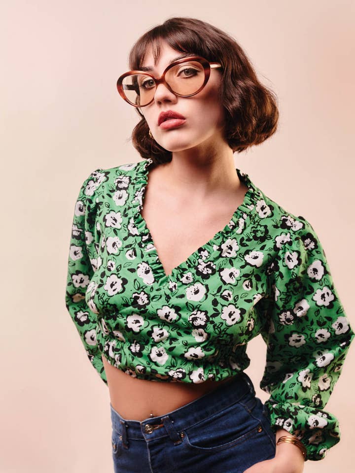 Blusa estampada floral Irma por atacado de HERI HODIE