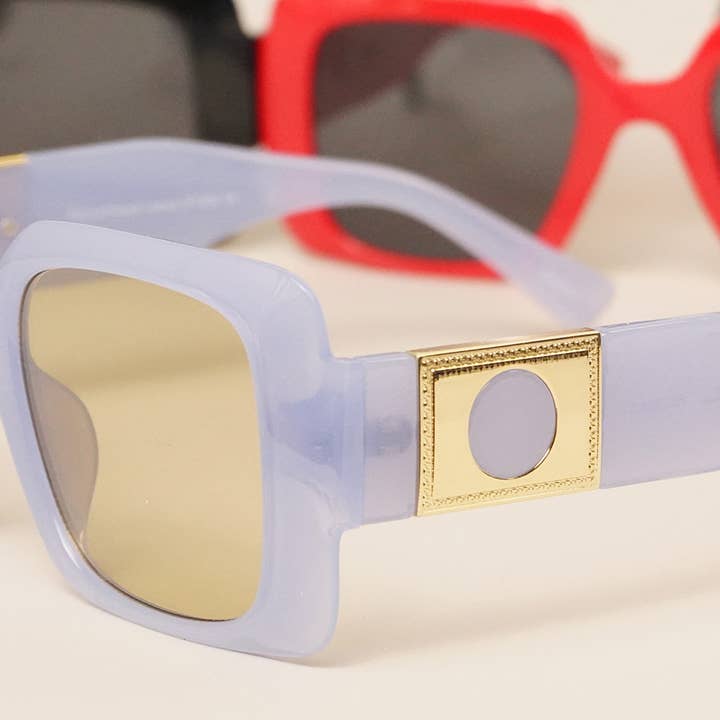 ASSORTED COLOR Retro Square Acetate Sunglasses for wholesale on Faire5
