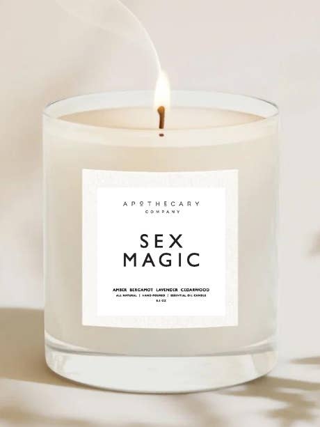 Sex Magic Amber Bergamot Lavender Candle for wholesale by Apothecary Co.