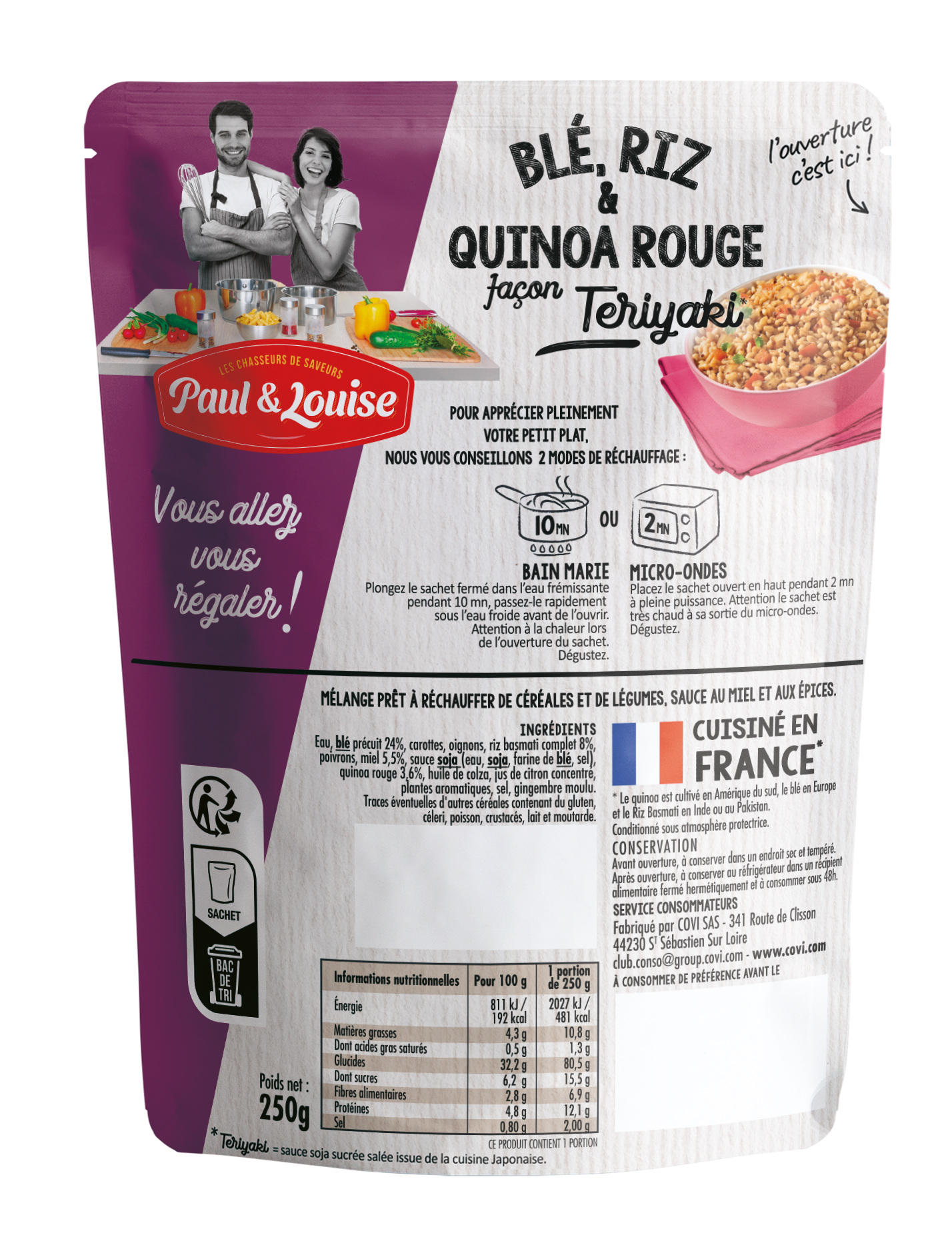 Paul & Louise - Wholesale Rice - Wheat, Rice & Quinoa Teriyaki Style (250g)1