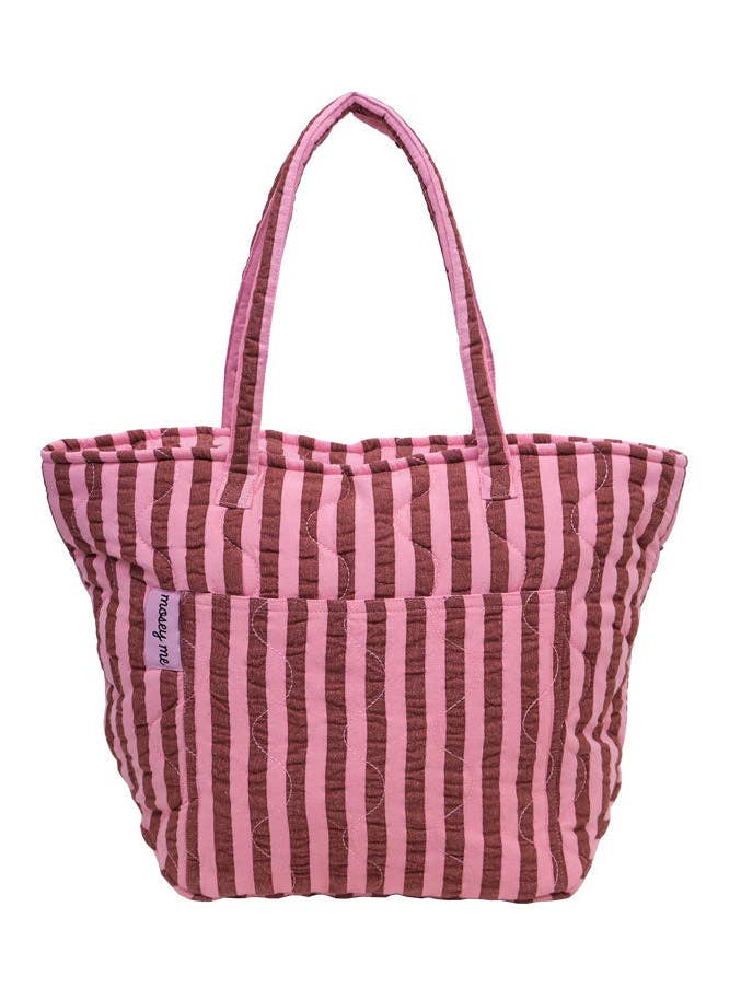 Sundae Seersucker Quilted Bag for wholesale by Mosey Me