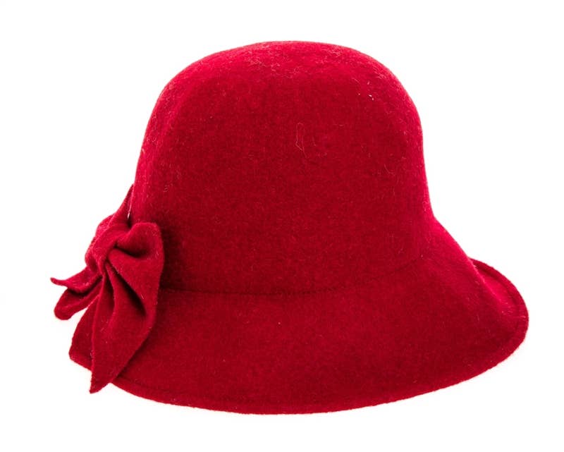 DNMC - Wholesale Cloche Hat - Women's - Women's Wool Winter Dress Hat w/ Bow7