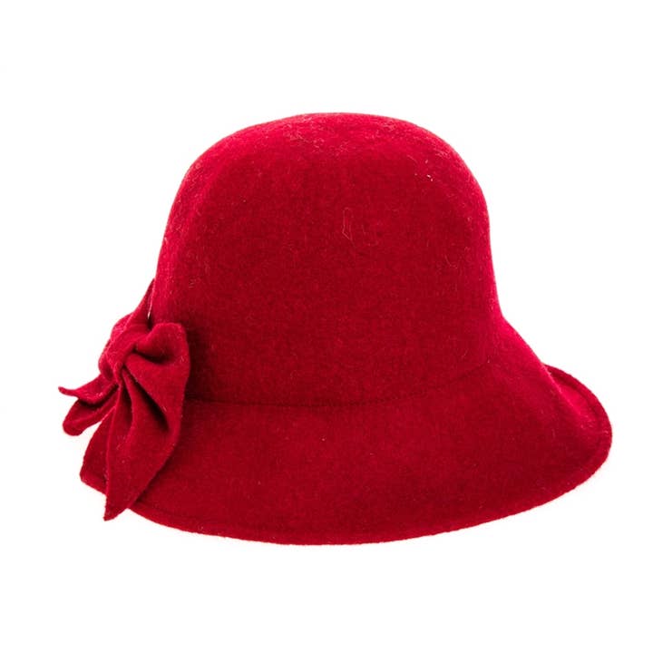 DNMC - Wholesale Cloche Hat - Women's - Women's Wool Winter Dress Hat w/ Bow7
