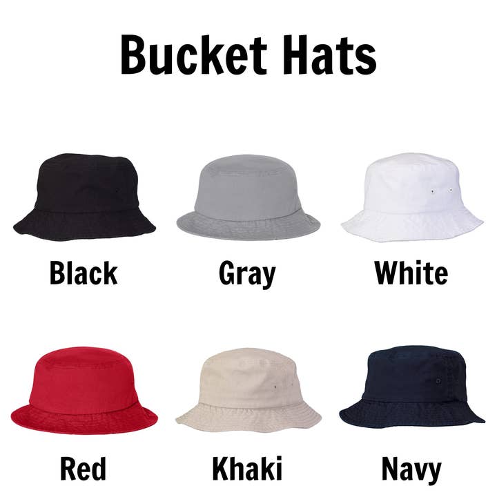 Gracie Designs - Wholesale Bucket Hat - Women's - Custom State Minimalist Bucket Hat - Embroidered