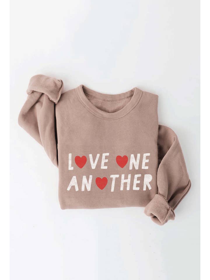 OAT COLLECTIVE - Wholesale Grafisch sweatshirt - Dames - LOVE ONE ANOTHER Sweatshirt met grafische print2