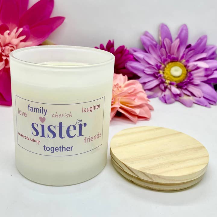 Sister-Family-Love-Friends-Together-Cherish-Jewel-Soy Candle for wholesale by Jamcat Candles