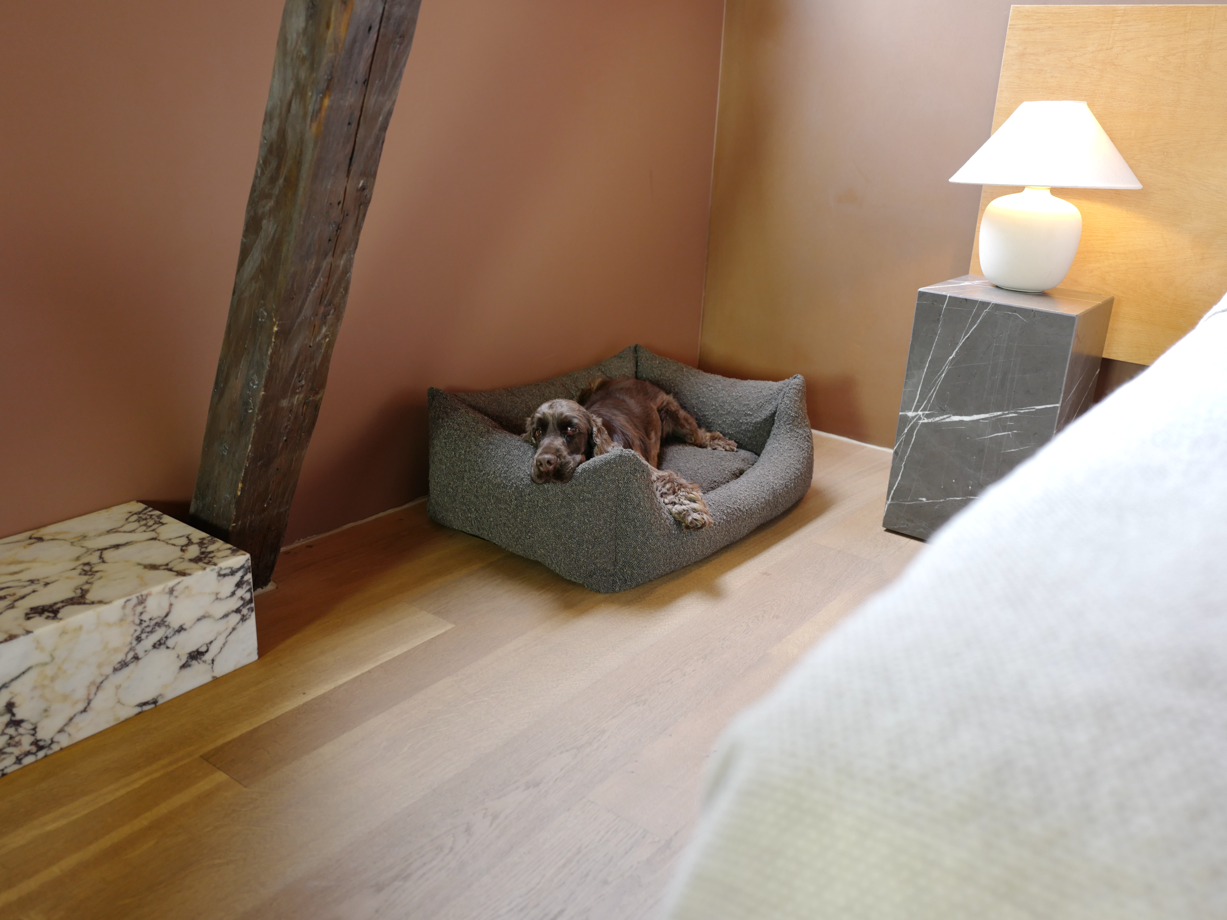 Nordog – cama - Cão por atacado – Cama para cachorro BILLY em tecido bouclé mocca4