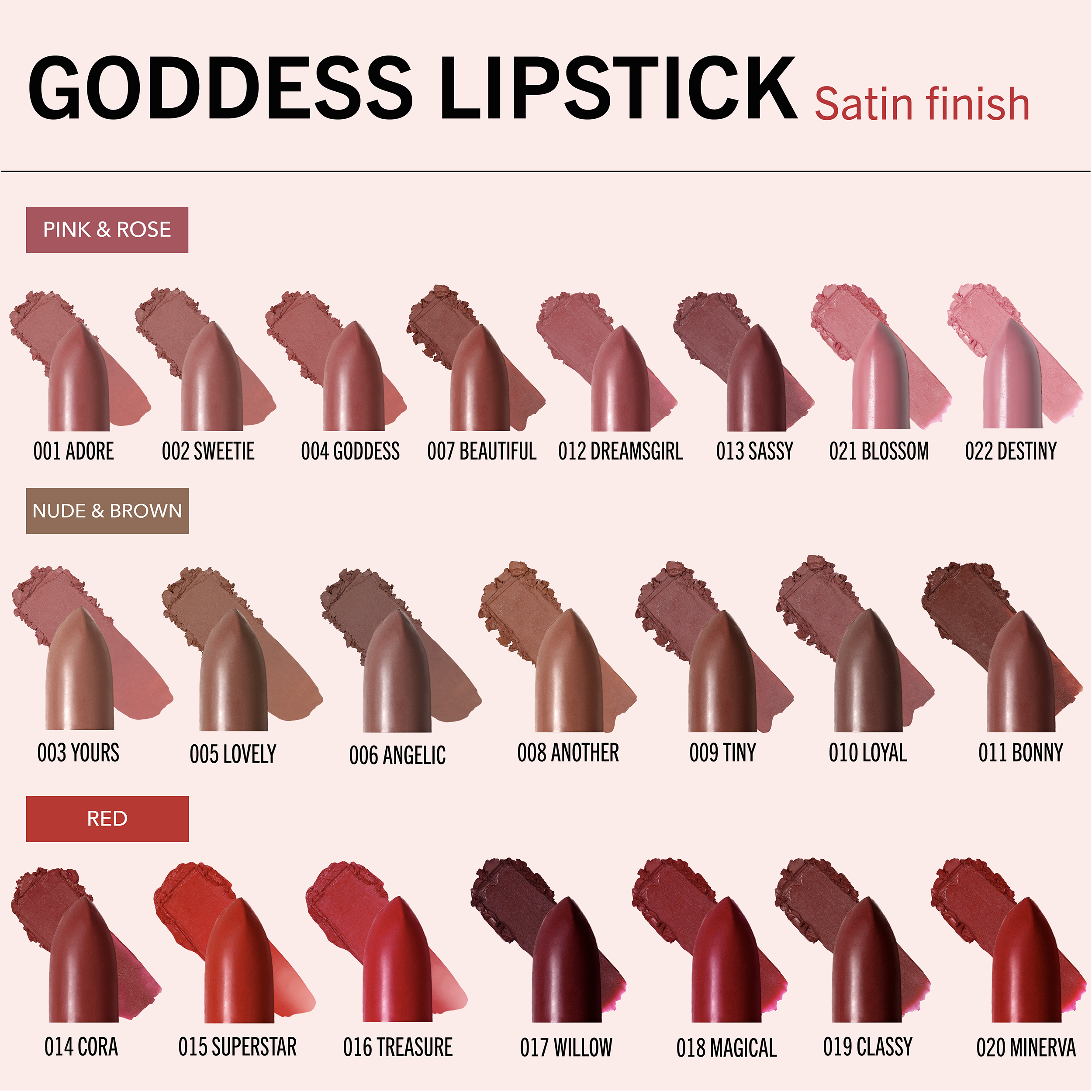 Moira Cosmetics - Wholesale Lipstick - Moira Makeup Display Lip Goddess Lipstick 66pc2